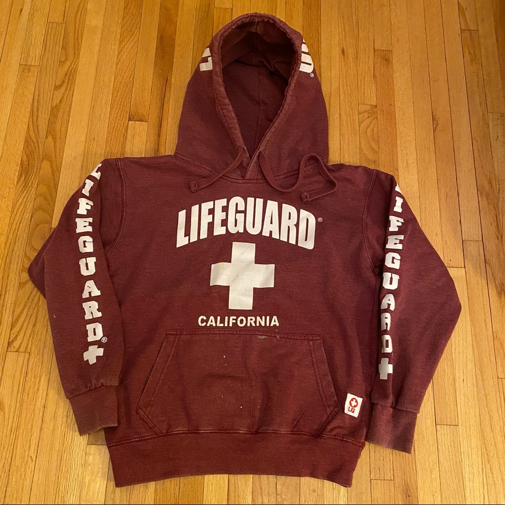 Pop Surf Born in Brooklyn Official License Lifeguard California Hoodie Sweatshir